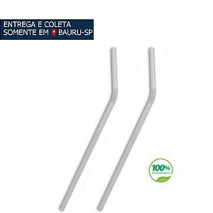 Canudo Plástico Biodegradável em sachê Flexível 5mm c/100 unidades
