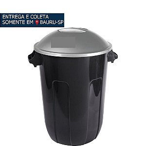 Lixeira Plástica 93L Preta
