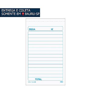 Talão Pedido Mesa 2 vias c/20 talões de 50 folhas