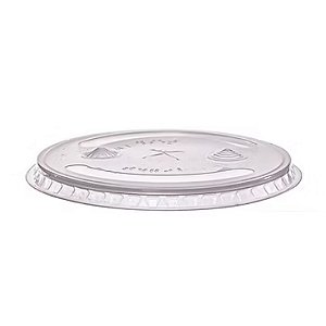 Tampa Reta com furo p/copo 440ml e 550ml PP c/1000 - RIOPLASTIC