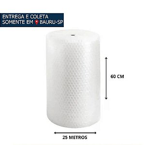 Bobina Plástico Bolha 60 x 25 metros