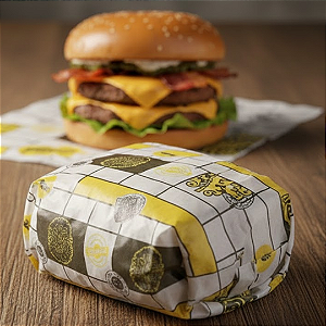 Papel Acoplado com Película 30x38 Buguer Black c/500 unidades