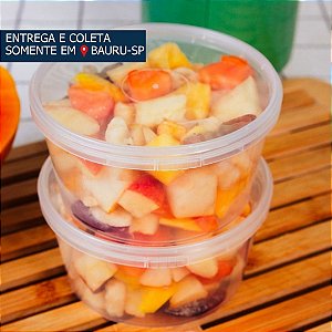 Pote Redondo Plástico 250ml c/tampa lacre c/10 unidades