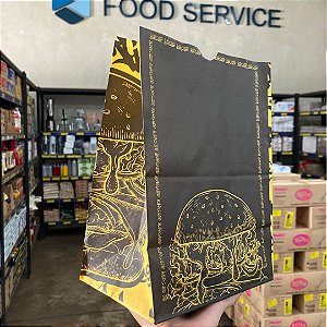 Saco Papel SOS Burguer Black M c/50 unidades