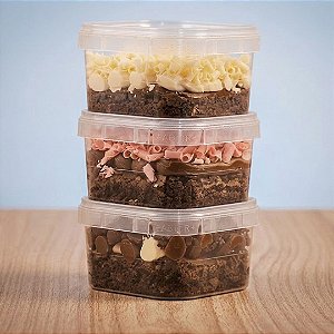 Pote Quadrado 150ml c/tampa e lacre c/10 unidades