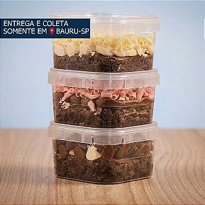 Pote Quadrado 150ml c/tampa e lacre c/10 unidades