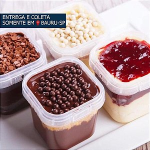 Pote Quadrado 220ml c/tampa e lacre c/10 unidades