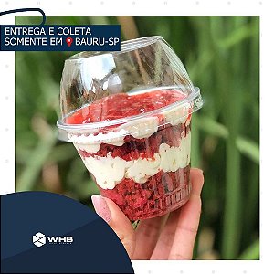 Copo Plástico c/ tampa bolha 250ml G677 c/50 unidades