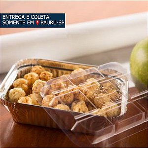 Bandeja em Alumínio 220ml c/tampa PET D12FS