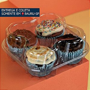 Embalagem Plástica para 4 doces GA15