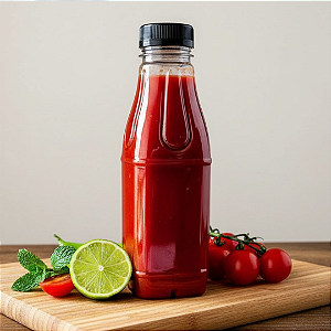 Garrafa PET Quadrada com tampa rosca 1000ml c/100 unidades