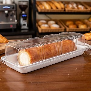 Embalagem Baguete c/tampa PET e fundo Isopor c/10 unidades