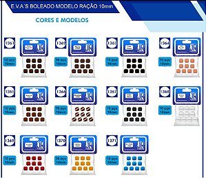 Eva 8mm Formato Ração Várias Cores Jr Pesca