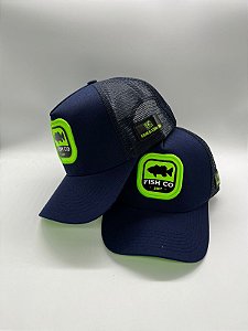 Boné FishCo Logo Tucunaré Azul e Verde