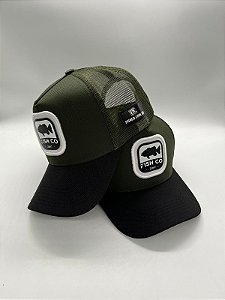 Boné Fishco Logo Tucunaré Verde Militar