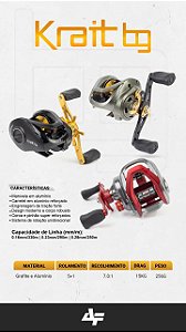 Carretilha Krait BG Drag 15kg Albatroz Lançamento 2024