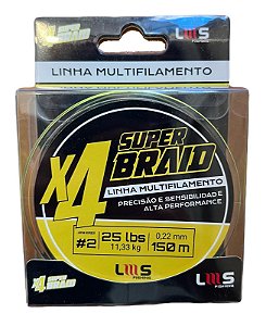 Linha Multifilamento 4x Super Braid Lumis Com 150m