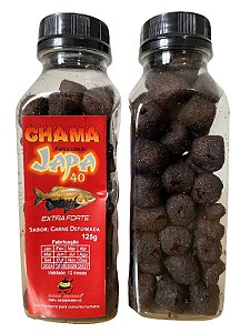 Ração Chama Na Japa40 Furadinha 125g Acquamil Blindada Massa Japonesa