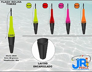 Boia Torpedo Flash Rolha Torre 80g Jr Pesca