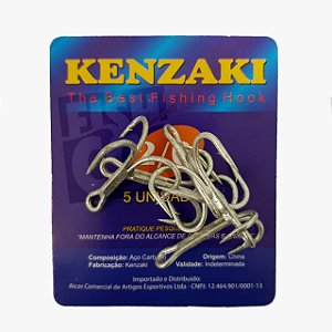 Anzol Sasame Snook Hook Super Strong 6x N°2/0 Black C/6 Unidades (10  Pacotes)