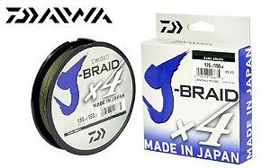 LINHA MULTIFILAMENTO DAIWA J-BRAID DARK GREEN 4X 270m