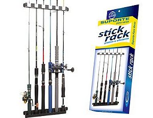 Stick Rack até 6 Varas Suporte De Parede Cardume