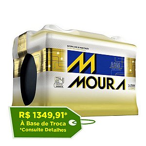 Bateria Moura AGM 60Ah – MA60AD – Para Carro c/ Start-Stop