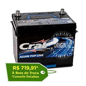 Bateria Cral Selada 80Ah – CL80ND / CL80NE – Livre de Manutenção