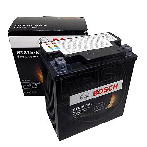 Bateria Bosch Moto 15Ah - BTX15-BS-1 - Selada - ( Ref. Yuasa: YTX16-BS-1 )