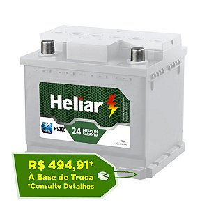 Bateria Heliar 50Ah – HE50GD ( Cx. Alta ) – 24 Meses de Garantia