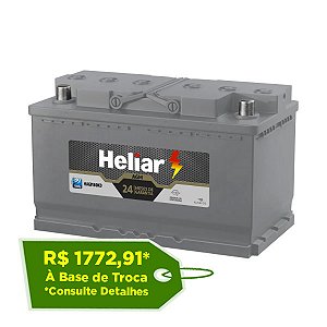 Bateria Heliar AGM 80Ah – HAGM80KD – Para Carros c/ Start-Stop