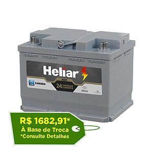 Bateria Heliar AGM 60Ah – HAGM60HD – Para Carros c/ Start-Stop