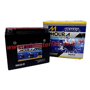 Bateria Moura Moto / Jet-Ski 18Ah - MA18-D ( Antiga MA20-D ) - Selada ( Ref. Yuasa: YTX20L-BS )