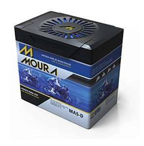 Bateria Moura Moto 5Ah - MA5-D ( Antiga MA6-D ) - Selada AGM ( Ref. Yuasa: YTX5L-BS )