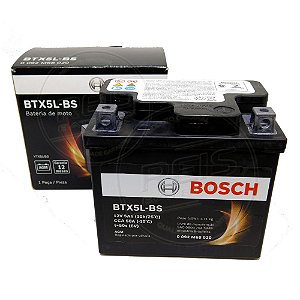 Bateria Bosch Moto 5Ah – BTX5L-BS ( Ref. Yuasa: YTX5L-BS )