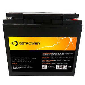 Bateria Estacionária VRLA ( AGM ) GetPower 12V – 20Ah – GP12-20