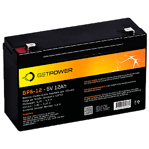 Bateria Estacionária VRLA ( AGM ) GetPower 6V – 12Ah – GP6-12