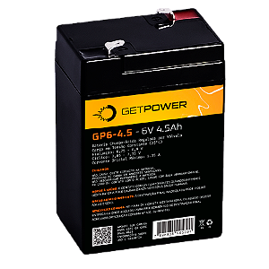 Bateria Estacionária VRLA ( AGM ) GetPower 6V – 4,5Ah – GP6-4.5