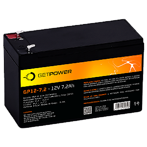 Bateria Estacionária VRLA ( AGM ) GetPower 12V – 7,2Ah – GP12-7.2