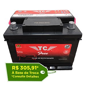 Bateria TC Free 60Ah - TCF60OSAD ( Cx Alta ) - Selada