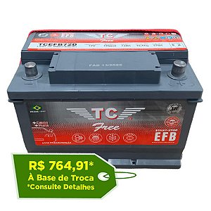Bateria TC EFB 72Ah - TCEFB72D ( EFB ) - Para Carro C/ Start-Stop