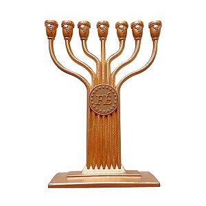 Menorah Dourado Fé