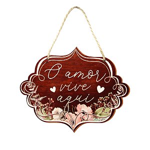 Placa Decorativa Estilo Arabesco com Mensagens Cristãs