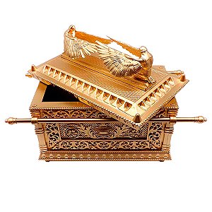 Arca da Aliança Grande GG 30cm Dourada - Réplica Decorativa