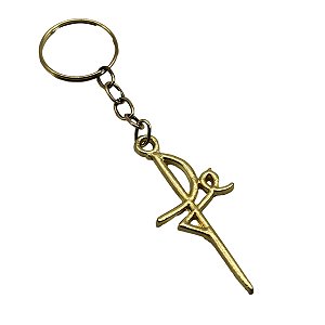 Chaveiro da Fé em Metal com Acabamento Latonado