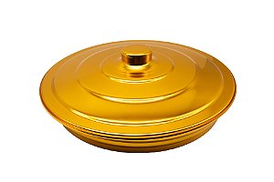 Bandeja Dourada para Santa Ceia com 41 Cálices e Bandeja de Pão – Kit Completo
