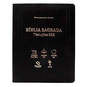 Bíblia Sagrada com 5 Traduções SBB – Edição Especial em Couro Flexível | Tradução Brasileira, ARC, RA, NAA e NTLH