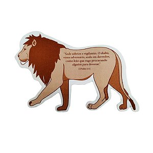 Corte Especial Leão com Versículo – Material para Campanhas e Evangelização