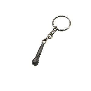 Chaveiro Microfone em Metal – Presente para Cantores e Músicos