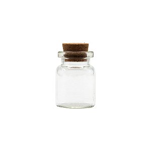 Frasco de Vidro 9ml com Rolha de Cortiça